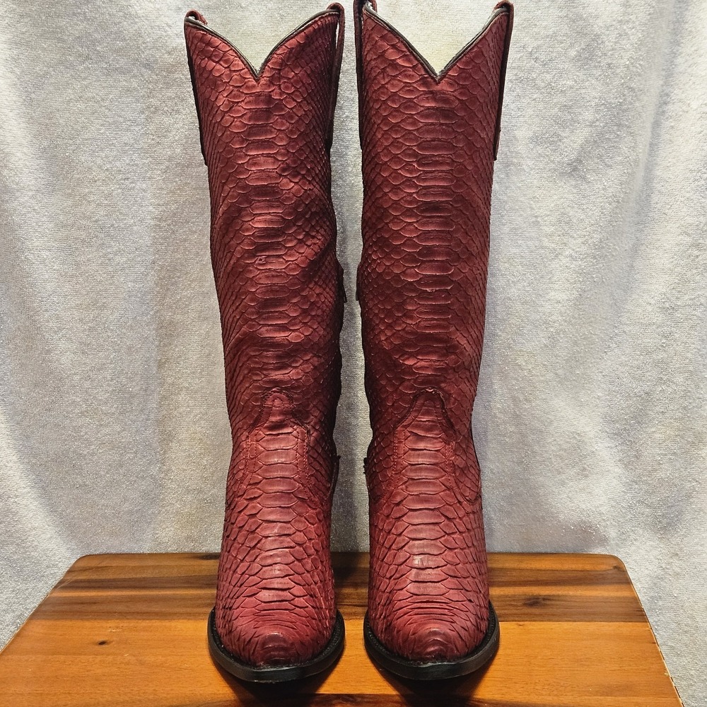 Corral Red Python Boots Kemo Sabe Exclusive Size … - image 2
